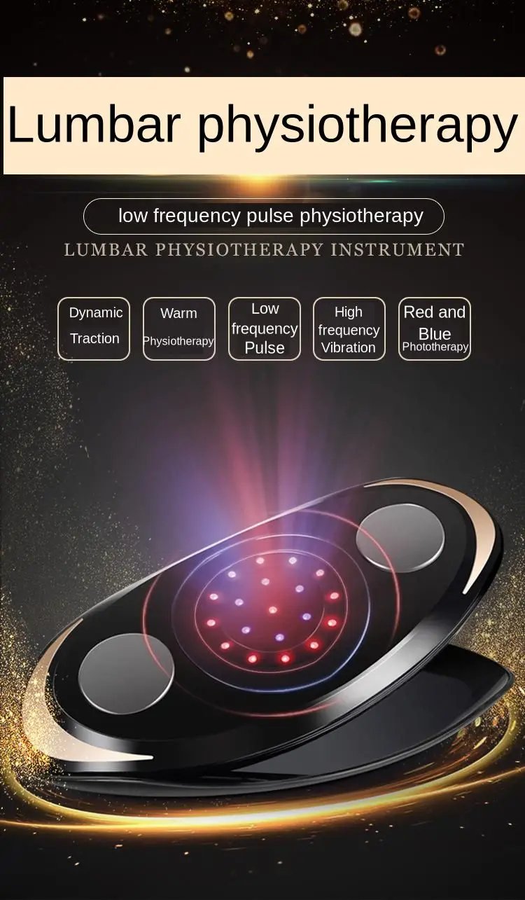 Traction Lumbar High Frequency Vibration Massager For Waist Hot Compress Physiotherapy Massage Machine Pulse Therapy Back Pain