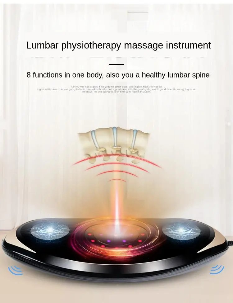 Traction Lumbar High Frequency Vibration Massager For Waist Hot Compress Physiotherapy Massage Machine Pulse Therapy Back Pain